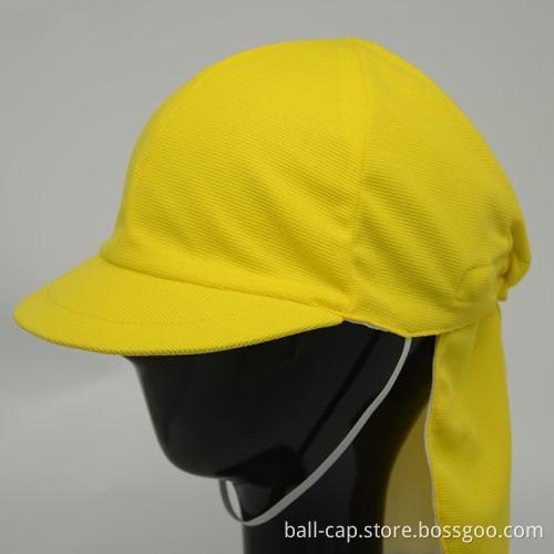 Yellow blank outdoor caps With Earflap